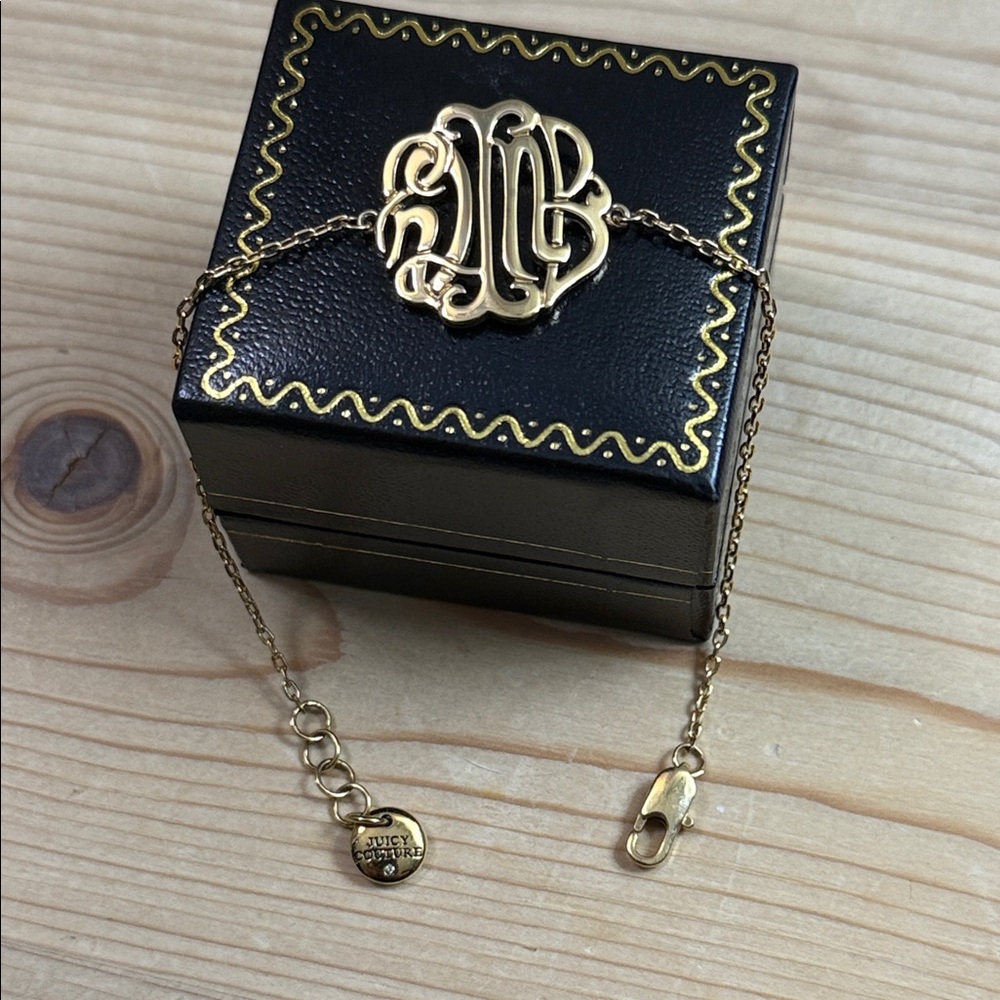 Juicy Couture Gold Monogram Chain Bracelet